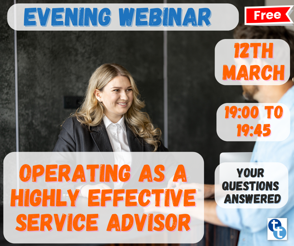 Service Advisor webinar